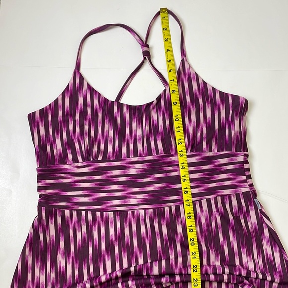 NWT Eddie Bauer Women’s Space Dyed Aster Cranberry Maxi Dress Size L Racer Back - Picture 15 of 16